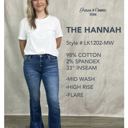  Southern Grace The Hannah High Rise Medium Wash Shark Bite Flare Denim