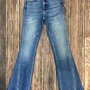  Southern Grace The Hannah High Rise Medium Wash Shark Bite Flare Denim