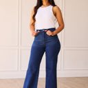  Southern Grace The Dakota High Rise True Blue Wide Leg with Fray Hem Denim LK-1206