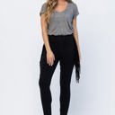  Judy Blue High Waist Side Fringe Skinny Jegging Denim 88497, Black