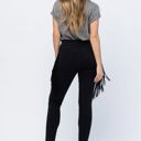  Judy Blue High Waist Side Fringe Skinny Jegging Denim 88497, Black