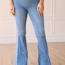  Southern Grace The Jolene High Rise Light Wash Flare Denim