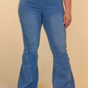  Southern Grace The Jolene High Rise Light Wash Flare Denim