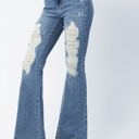  Judy Blue High Waist Heavy Destroy Flare Denim 88457