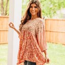  Southern Grace Season of Blooms Floral Long Sleeve Top, Pink