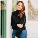  Southern Grace Love and Cherish Velvet Turtleneck Long Sleeve Top in Black