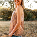  Southern Grace Stop The Show Sequin Tank Top in Rose Gold