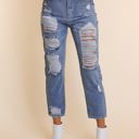  Southern Grace The Savannah Mid Rise Straight Fit Distressed Denim