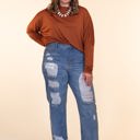  Southern Grace The Savannah Mid Rise Straight Fit Distressed Denim