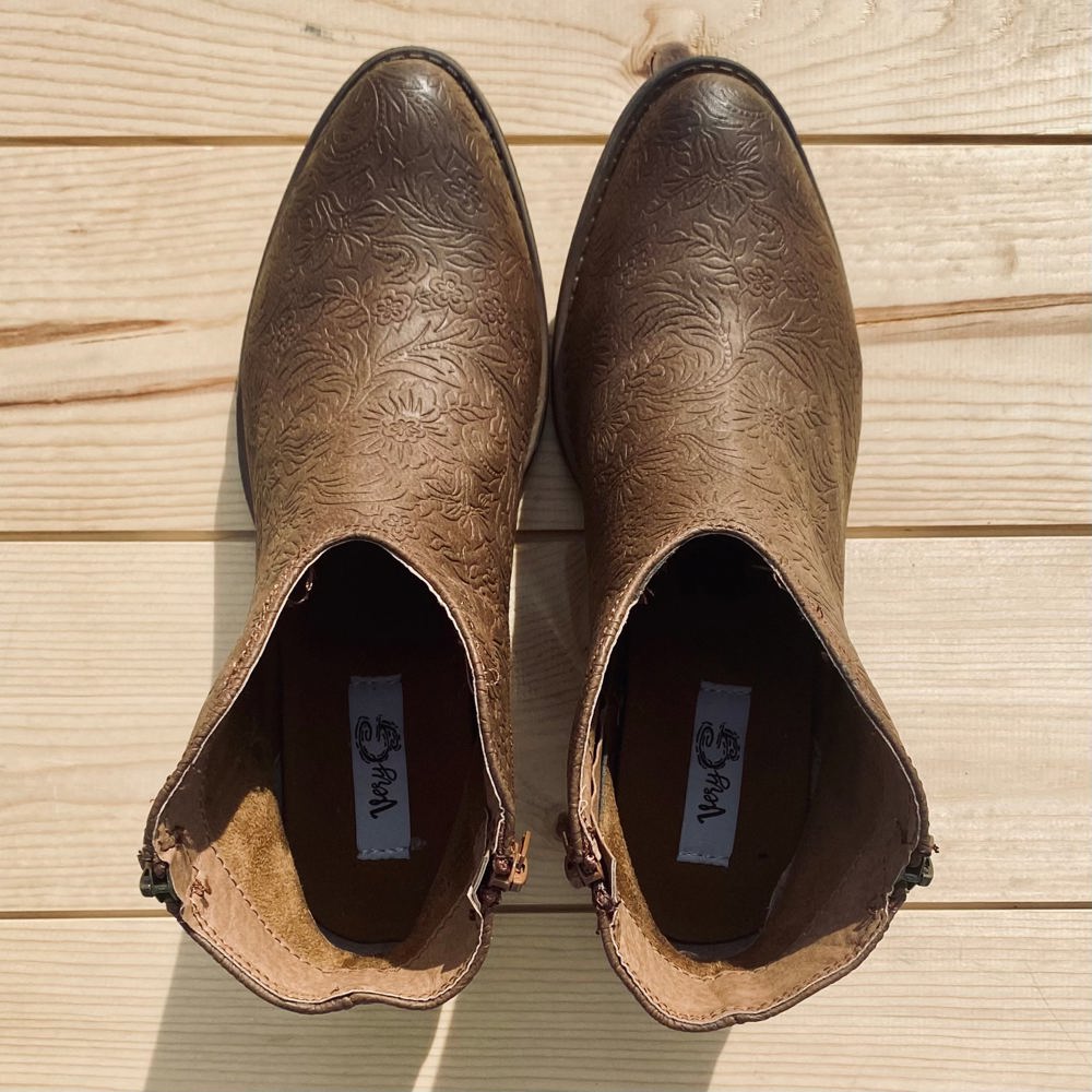 Very G "Divine Tooled" Tan Bootie