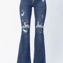  Judy Blue Mid Rise Button Fly Flare Denim 82430