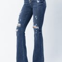  Judy Blue Mid Rise Button Fly Flare Denim 82430