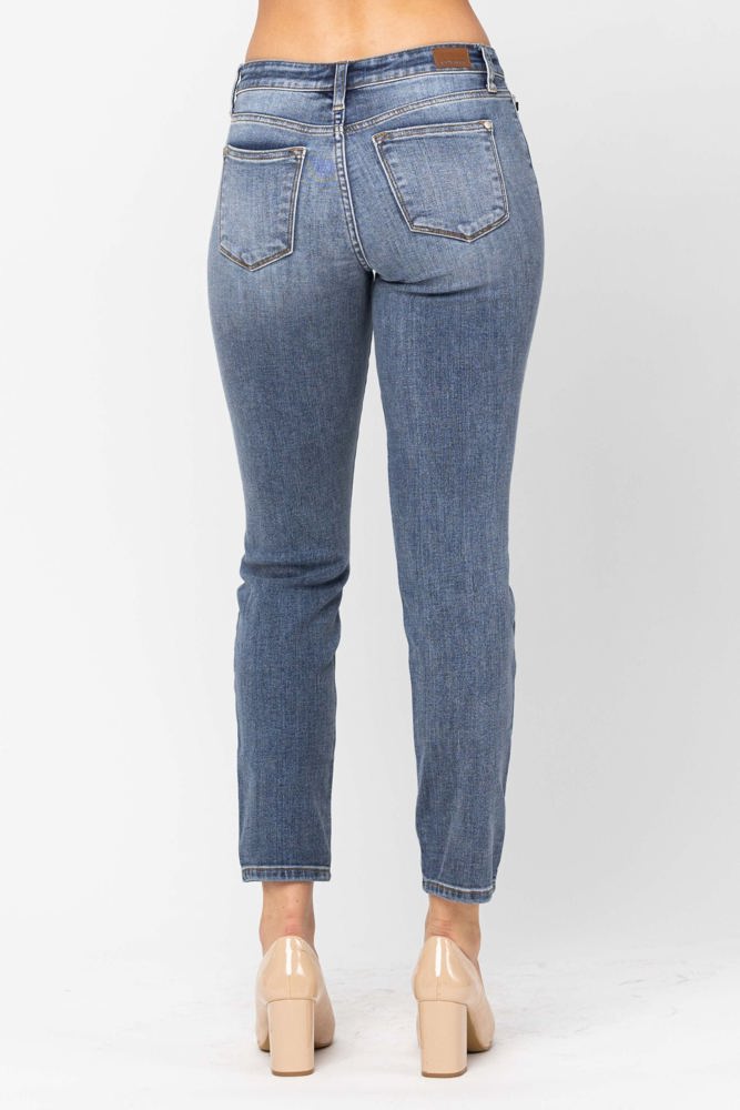 Judy Blue Mid-Rise Classic Slim Denim 82180 - Plus