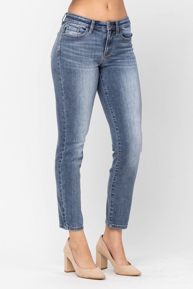 Judy Blue Mid-Rise Classic Slim Denim 82180 - Plus