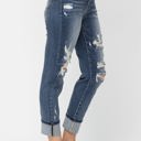  Judy Blue Mid-Rise Cuffed Destroyed Boyfriend Denim 82427 - Plus