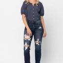  Judy Blue Mid Rise Crop Leg Straight Denim 88517 - Plus