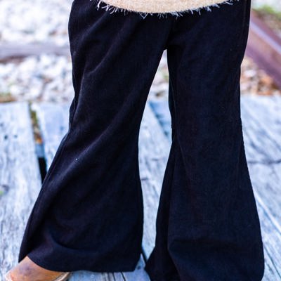 Southern Grace Girl's In the Dark of Night Flare Pants, Black - Size 4-5Y