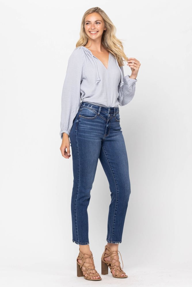 Judy Blue High Waist Front Yoke Slim Fit Denim 82329