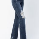  Judy Blue Mid Rise Contrast Destroy Slim Bootcut Denim 82426