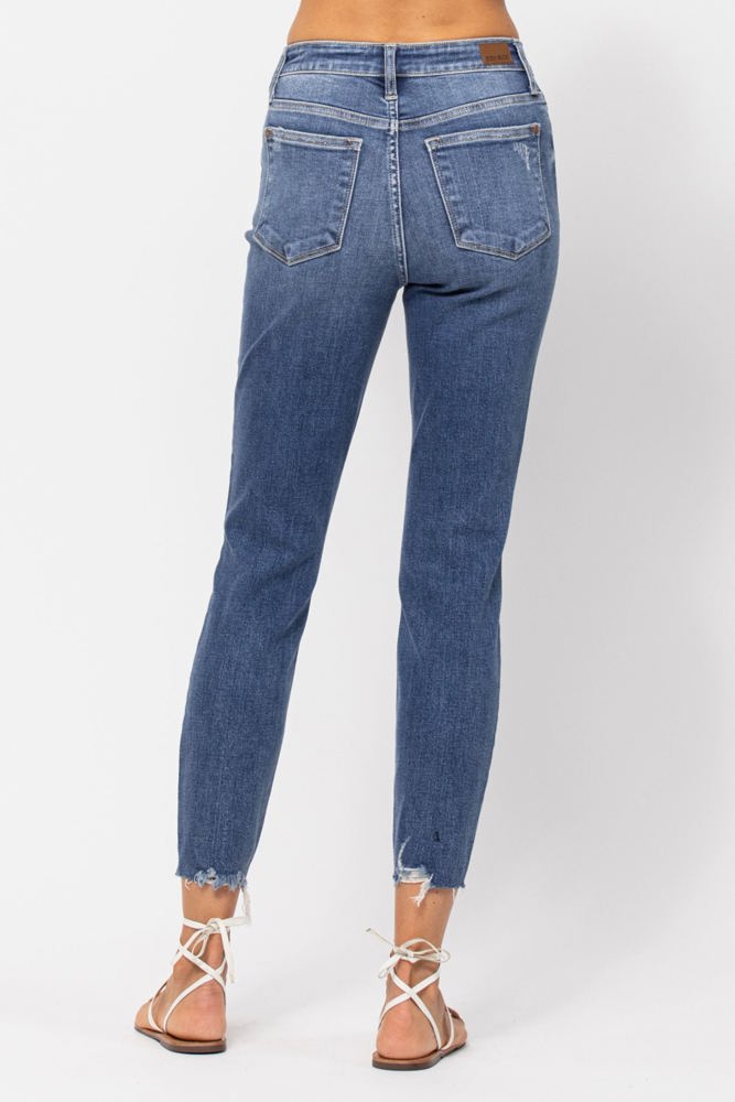 Judy Blue High Waist Destroyed Relaxed Fit Denim 82306