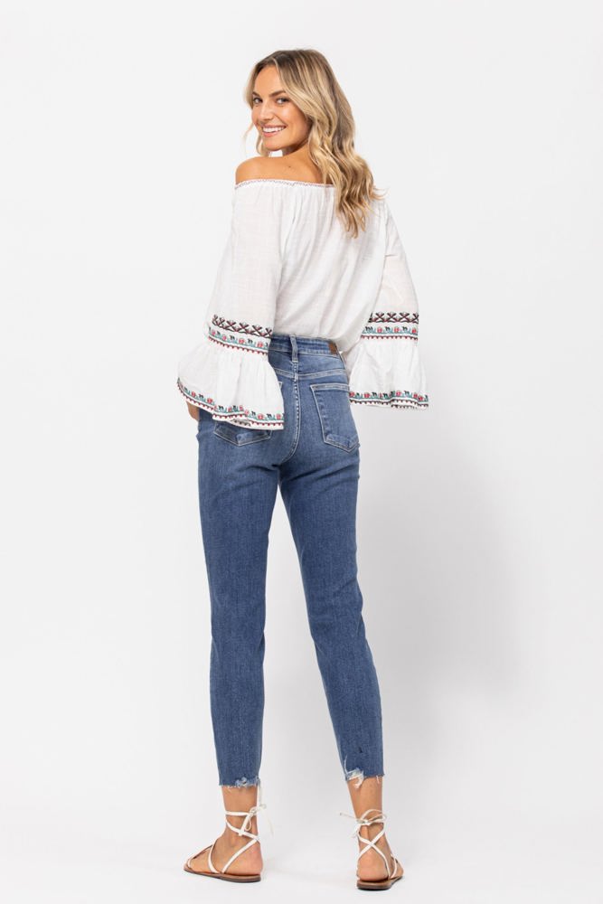 Judy Blue High Waist Destroyed Relaxed Fit Denim 82306