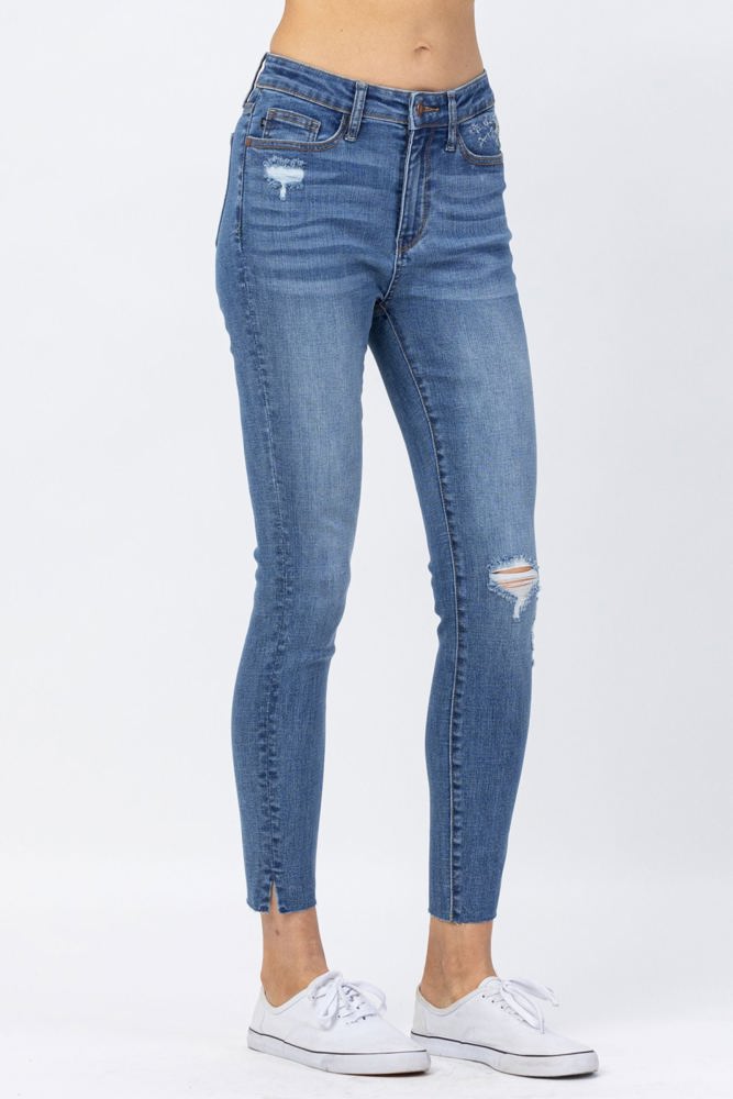 Judy Blue High Waist Dandelion Embroidery Skinny Denim 88415 - Plus