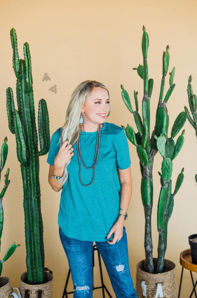 2 Fly The Basic Short Sleeve Top, Teal