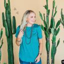  2 Fly The Basic Short Sleeve Top, Teal