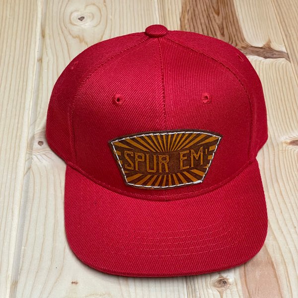 The Whole Herd Boy's "Spur Em'" Leather Patch Hat, Youth