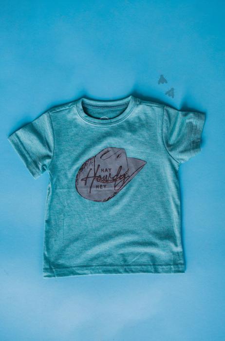 2 Fly Girl's Hey Howdy Tee, Teal