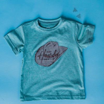 2 Fly Girl's Hey Howdy Tee, Teal