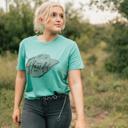  2 Fly Hey Howdy Rhinestone Short Sleeve Top, Teal