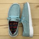  Gypsy Jazz "Holly 5" Turquoise Slip-on Shoes