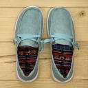  Gypsy Jazz "Holly 5" Turquoise Slip-on Shoes