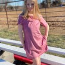  Lucky & Blessed Girl's Pink Suede Mini Dress