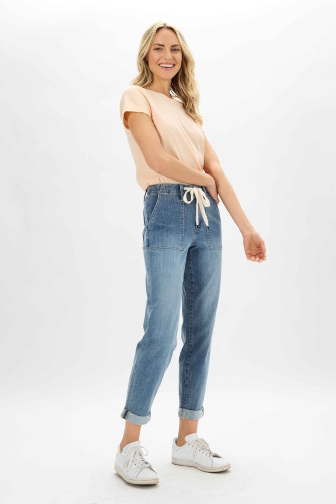 Judy Blue High Waist Pull On Jogger Denim 88496