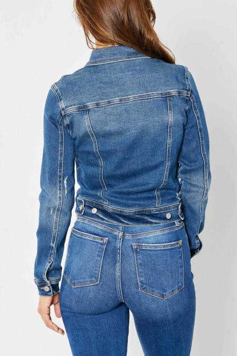 Judy Blue Classic Destroy Denim Jacket 7859