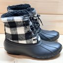  Gypsy Jazz "Slush" Black & White Plaid Boots