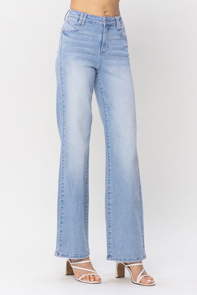 Judy Blue High Waist W/ Pocket Details Wide Leg Denim 88619