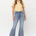  Judy Blue High Waist Contrast Tummy Control Release Hem Flare Denim 88486