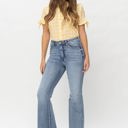  Judy Blue High Waist Contrast Tummy Control Release Hem Flare Denim 88486