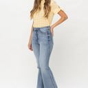  Judy Blue High Waist Contrast Tummy Control Release Hem Flare Denim 88486