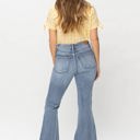  Judy Blue High Waist Contrast Tummy Control Release Hem Flare Denim 88486