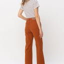  Judy Blue High Waist Auburn Orange Garment Dyed Wide Leg Denim 88498 - Plus