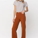  Judy Blue High Waist Auburn Orange Garment Dyed Wide Leg Denim 88498 - Plus