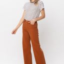  Judy Blue High Waist Auburn Orange Garment Dyed Wide Leg Denim 88498