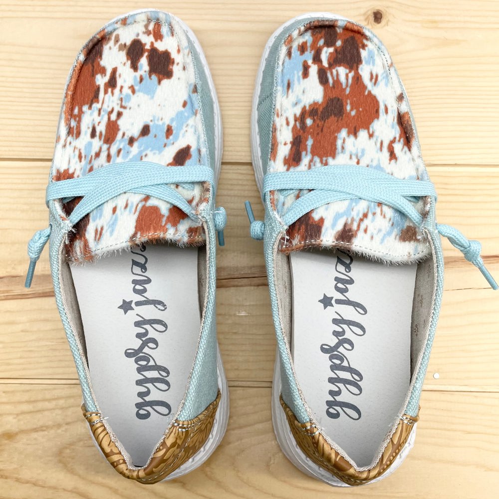 Gypsy Jazz "Mooma Tooled" Turquoise Slip-on Shoes