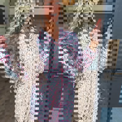 Birdie Sleep Dress Light Pink in Spring Flowers