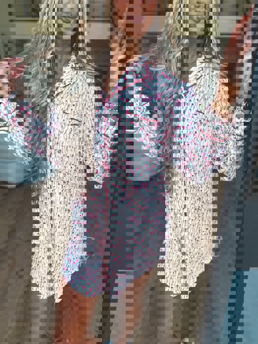 Birdie Sleep Dress Light Pink in Spring Flowers