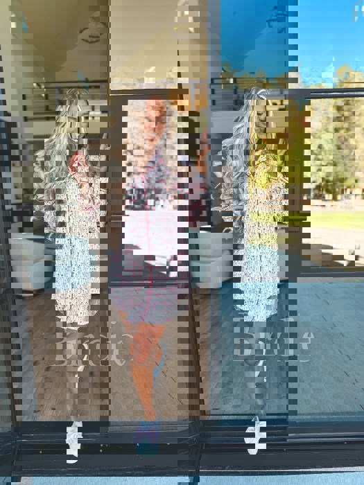 Birdie Sleep Dress Light Pink in Spring Flowers